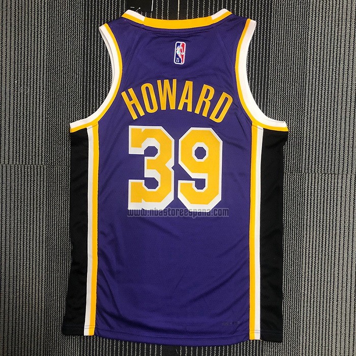 Camiseta Los Angeles Lakers Dwight Howard NO 39 Statement 2021-22 Violeta
